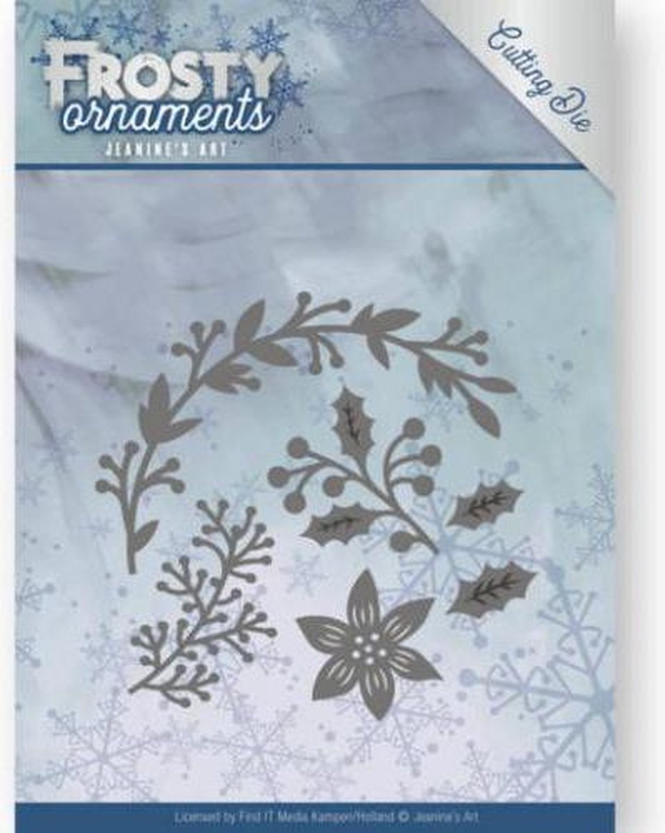 Mal  - Jeanines Art - Frosty Ornaments - Kerst takken